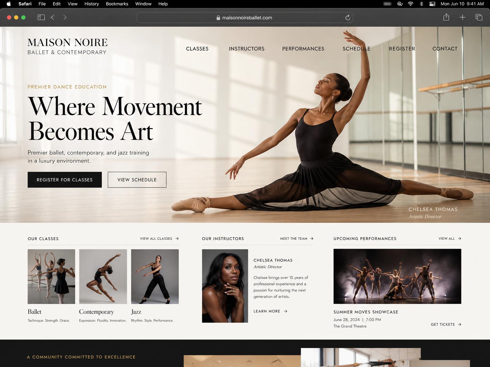 Luxury Dance Company Website