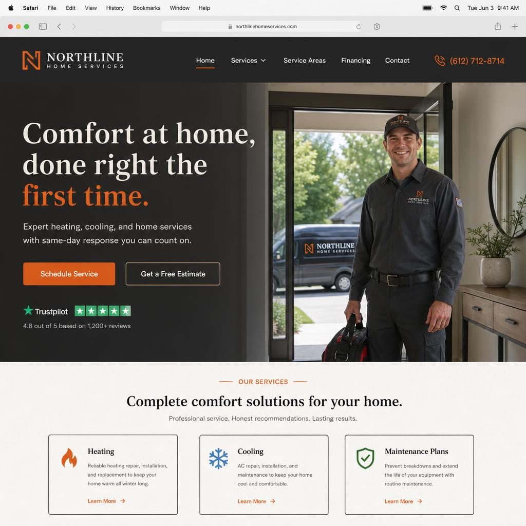 Home Services & HVAC Website